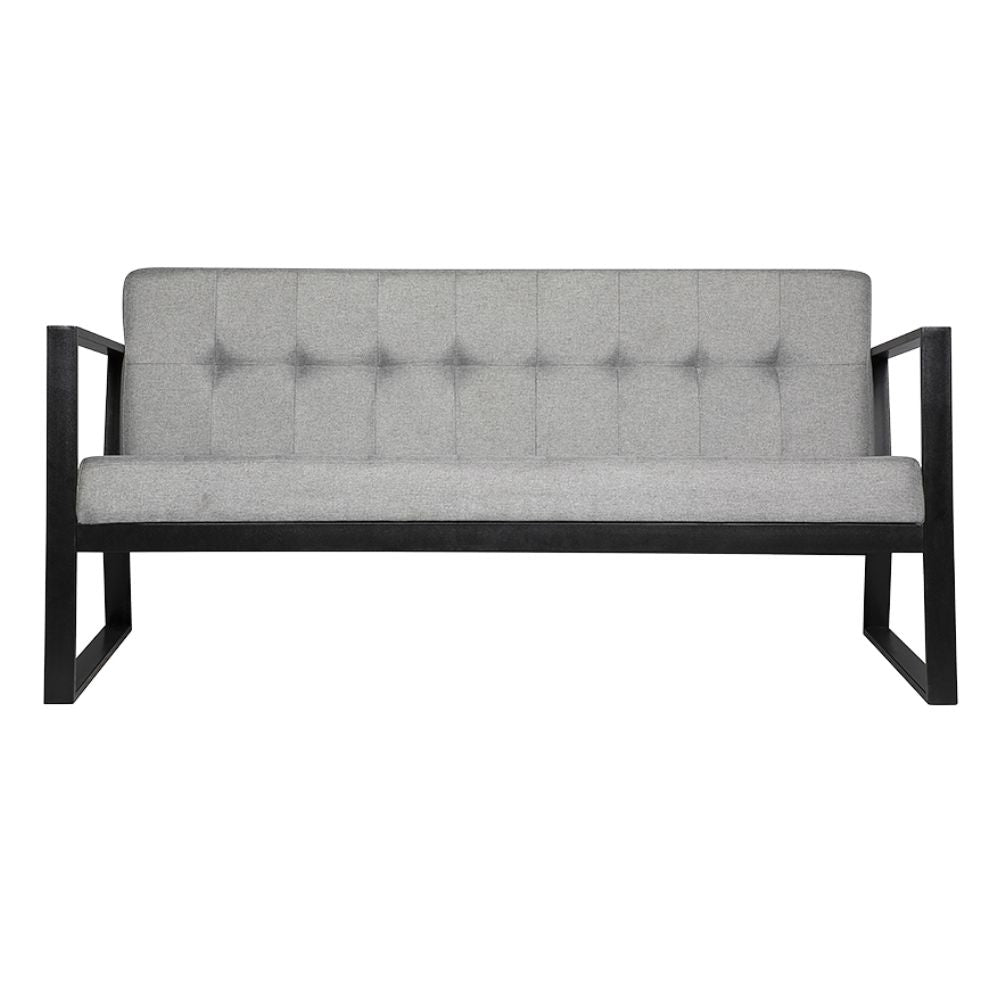 Sillón Albar Berlin P de tres plazas tapizado con base metálica rectangular