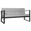 Sillón Albar Berlin P de tres plazas tapizado con base metálica rectangular