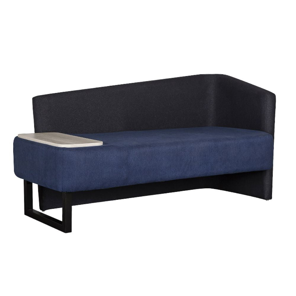 Sillón Albar Kassel de dos plazas tapizado con estructura de pino y patas metálicas