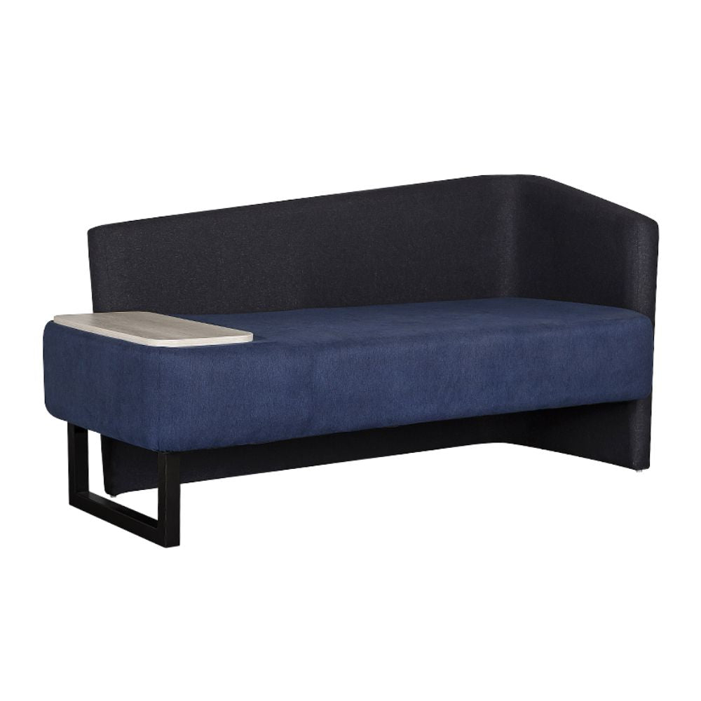 Sillón de recepción 3 plazas Albar Kassel tapizado con patas metálicas