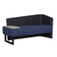 Sillón de recepción 3 plazas Albar Kassel tapizado con patas metálicas