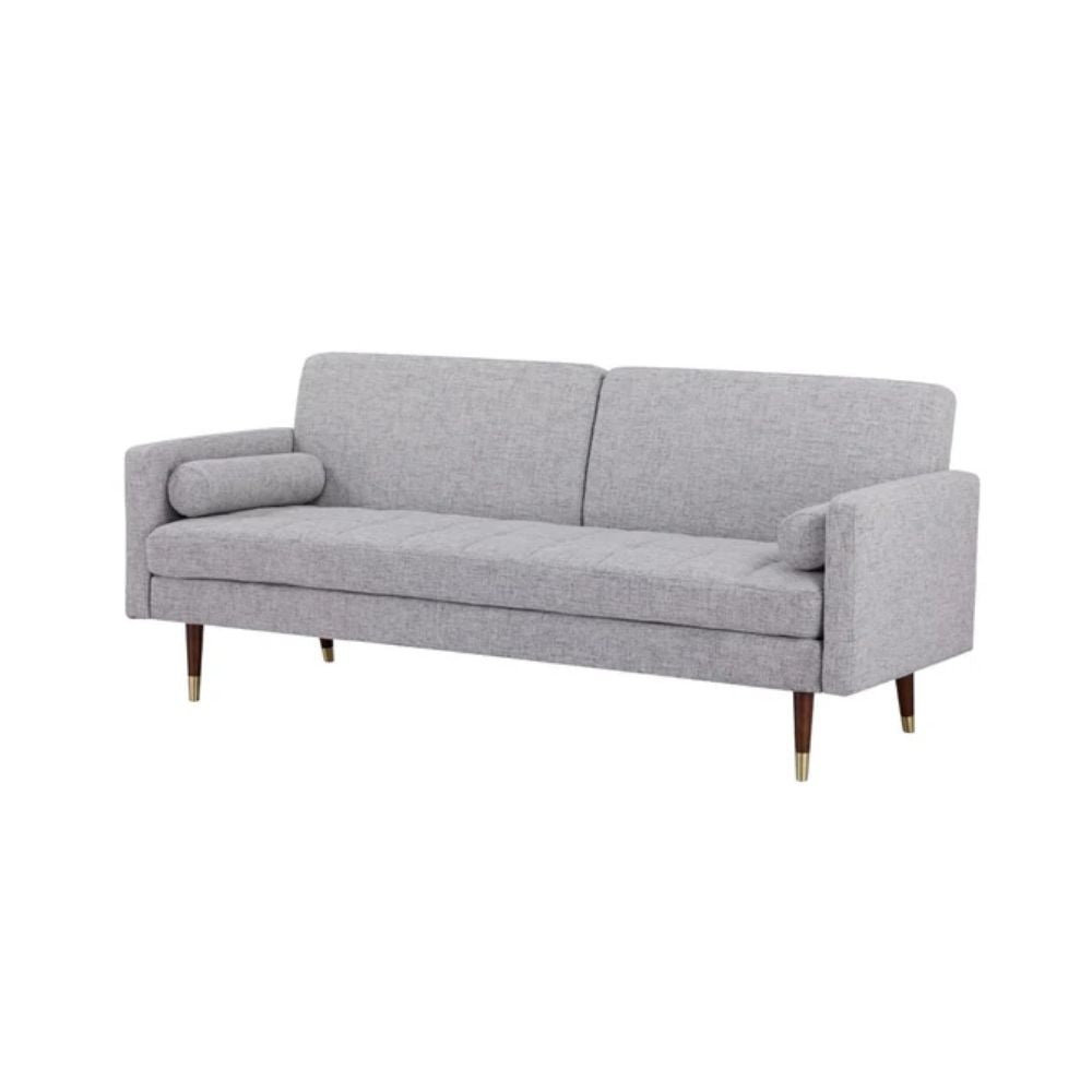 Sofá cama Lecco tapizado en beige o gris para oficina u hotel
