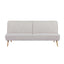 Sofá cama Nogal Beat Novara tapizado en beige o gris de diseño contemporáneo