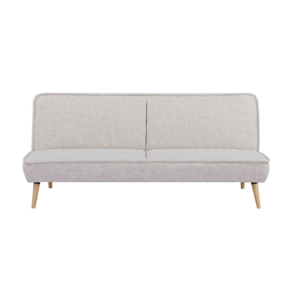 Sofá cama Nogal Beat Novara tapizado en beige o gris de diseño contemporáneo