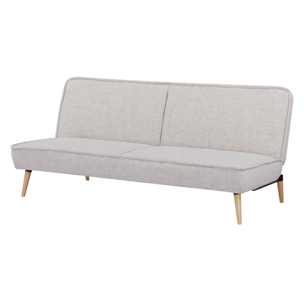 Sofá cama Nogal Beat Novara tapizado en beige o gris de diseño contemporáneo