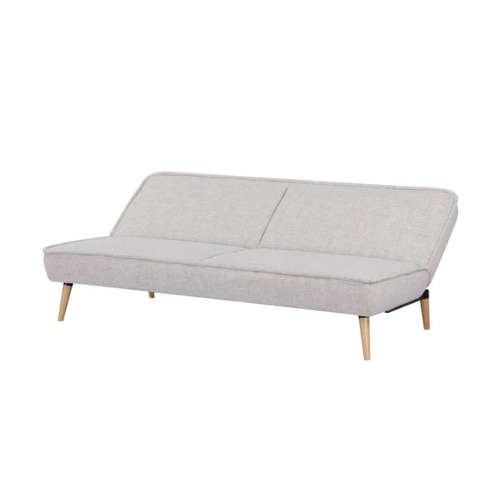 Sofá cama Nogal Beat Novara tapizado en beige o gris de diseño contemporáneo