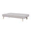 Sofá cama Nogal Beat Novara tapizado en beige o gris de diseño contemporáneo