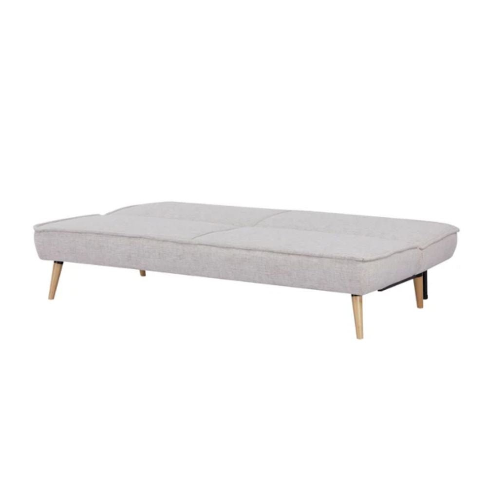 Sofá cama Nogal Beat Novara tapizado en beige o gris de diseño contemporáneo