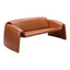 Sofá para Área de Descanso 2 Plazas - ZUO HORTEN - Café - Asiento y Respaldo Tapizados en Piel Sintética - 110027 - Zuo - NOGAL BEAT - Sillón Ocasional