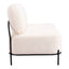 Sofá para Consultorio 2 Plazas - ZUO ARENDAL - Vainilla - Asiento y Respaldo Tapizados en Tejido Texturizado - 110024 - Zuo - NOGAL BEAT - Sillón Ocasional