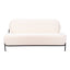 Sofá para Consultorio 2 Plazas - ZUO ARENDAL - Vainilla - Asiento y Respaldo Tapizados en Tejido Texturizado - 110024 - Zuo - NOGAL BEAT - Sillón Ocasional