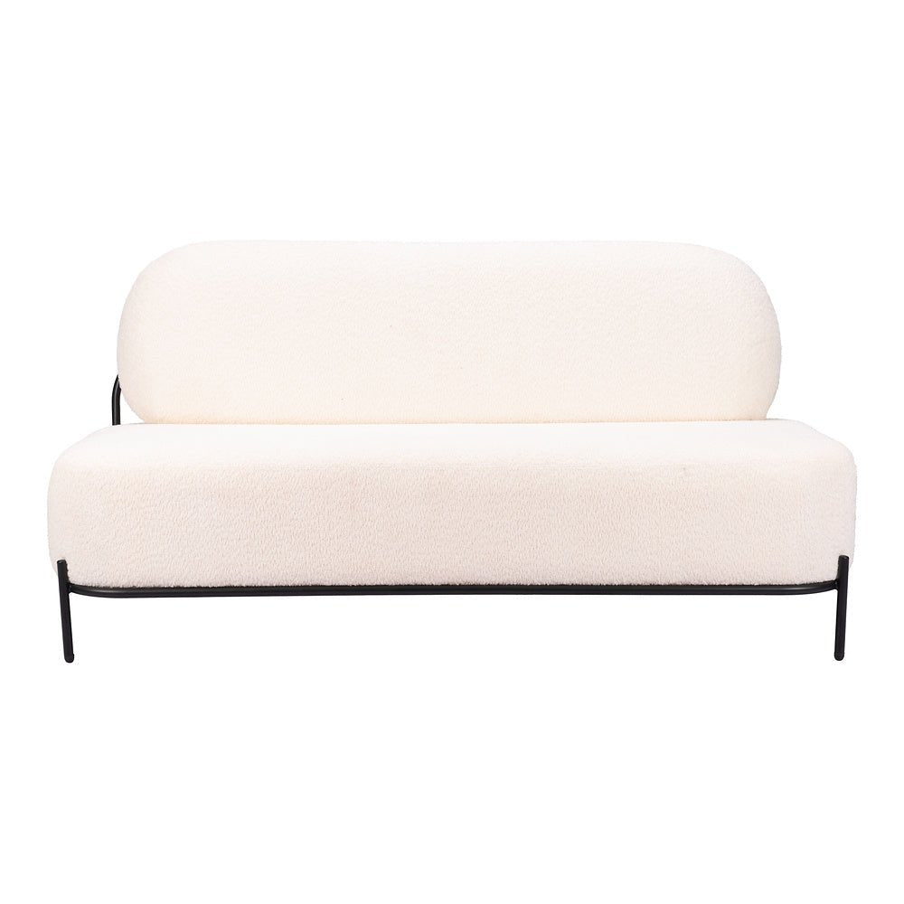 Sofá para Consultorio 2 Plazas - ZUO ARENDAL - Vainilla - Asiento y Respaldo Tapizados en Tejido Texturizado - 110024 - Zuo - NOGAL BEAT - Sillón Ocasional