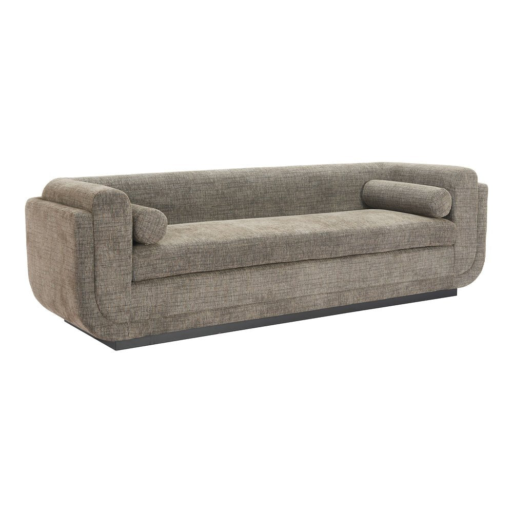 Sofá para Sala de Espera 3 Plazas - ZUO SERENEU - Verde Tweed - Asiento y Respaldo Tapizados - 110431 - Zuo - NOGAL BEAT - Sillón Ocasional
