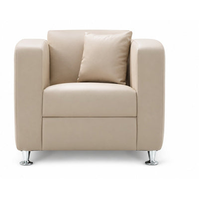 Sofá para Sala de Espera - GEBESA JET - 1 Plaza - Asiento y Respaldo Tapizado - GDJ280P1TP - GEBESA - NOGAL BEAT - Sillón Ocasional