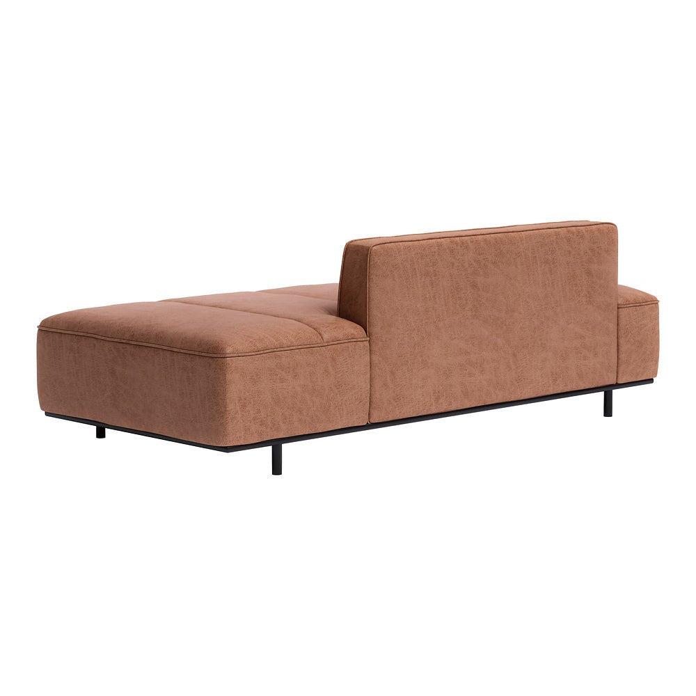 Sofá para Spa 3 Plazas - ZUO CONFECTION - Varios Colores - Asiento y Respaldo Tapizados en Piel Sintética - 101925 - Zuo - NOGAL BEAT - Sillón Ocasional