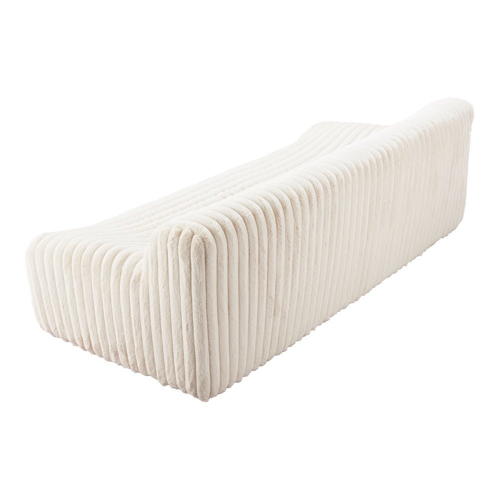 Sofá para Spa 3 Plazas - ZUO OSTERBRO - Crema - Asiento y Respaldo Tapizados - 110277 - Zuo - NOGAL BEAT - Sillón Ocasional