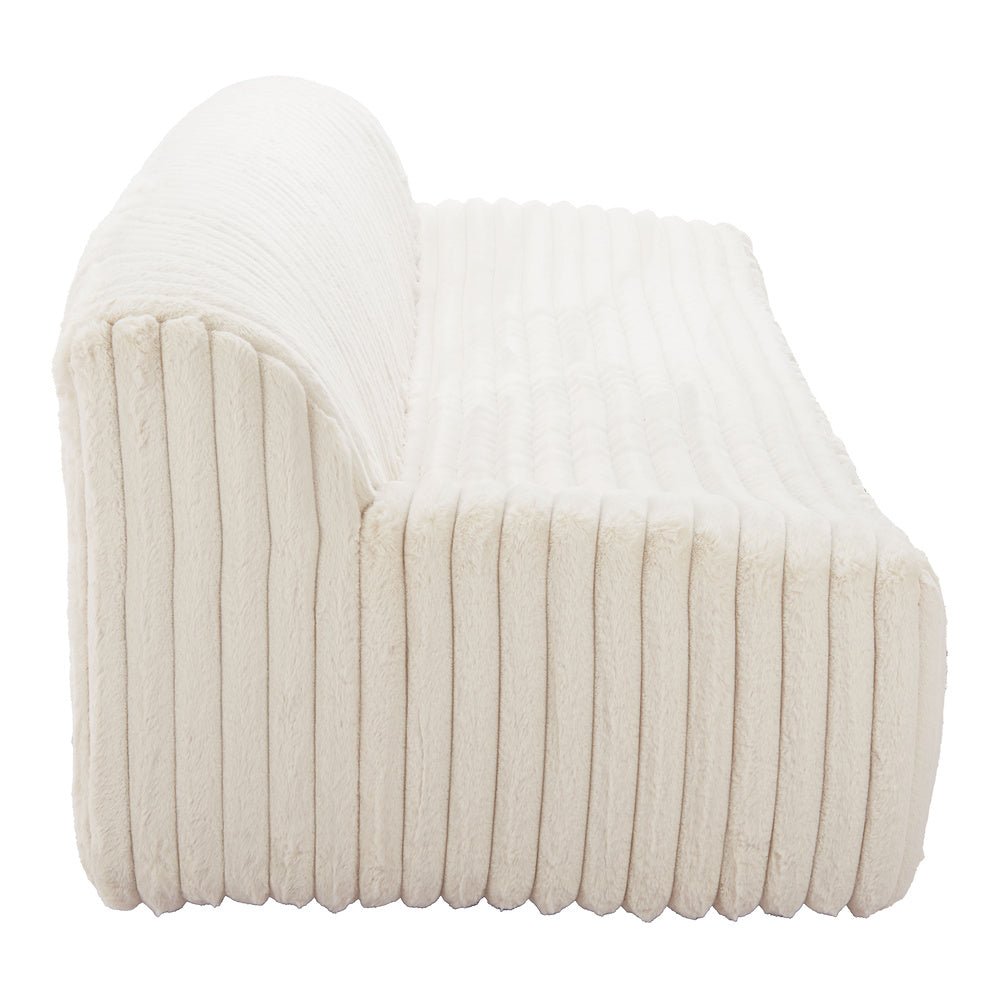 Sofá para Spa 3 Plazas - ZUO OSTERBRO - Crema - Asiento y Respaldo Tapizados - 110277 - Zuo - NOGAL BEAT - Sillón Ocasional