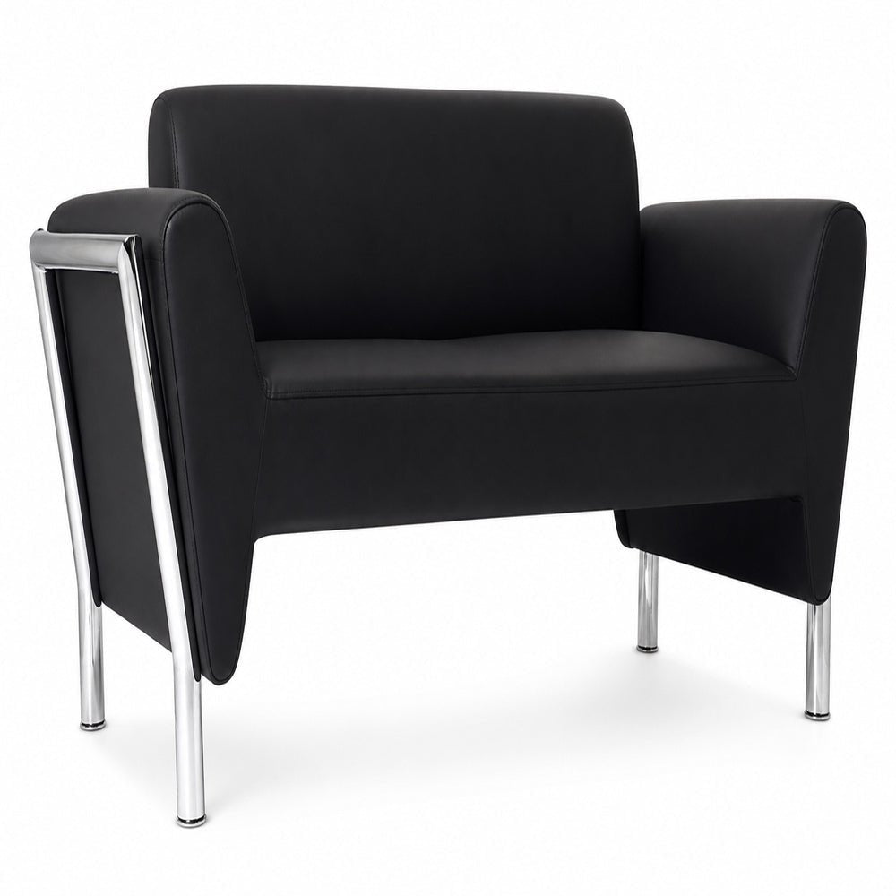 Sofá Winner de Dos Plazas para Sala - VERSA ALTUS WINNER - Estructura Aluminio - Asiento/respaldo con Espuma Pu Tapizado - AL-512S - VERSA - NOGAL BEAT - Sillón Ocasional