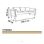 Sofá Winner de Tres Plazas para Sala - VERSA ALTUS WINNER - Estructura Aluminio - Asiento/respaldo con Espuma Pu Tapizado - AL-513S - VERSA - NOGAL BEAT - Sillón Ocasional