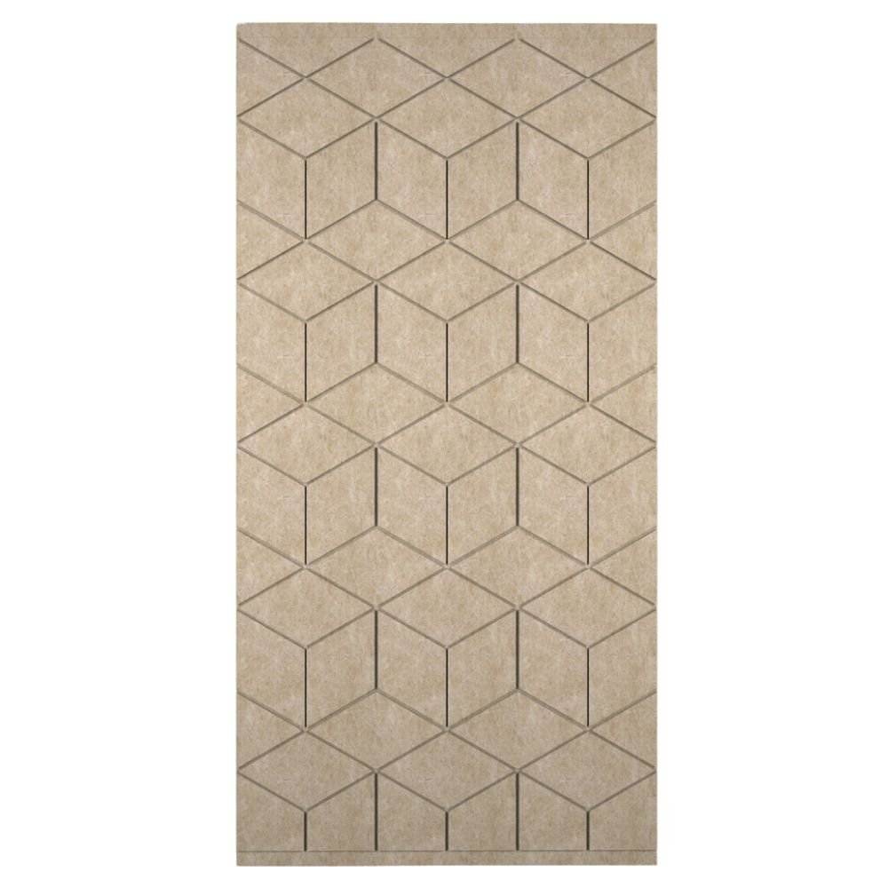 SONARA SHAPES PANEL COMPLETO | Panel Acustico para Oficinas | 12 mm | Corte en V | Interior - SONARA SHAPES PANEL COMPLETO 12 mm. - Sonara - NOGAL BEAT -