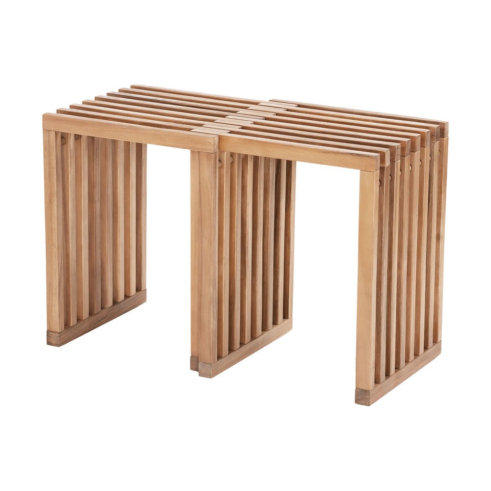 Taburete de Intemperie para Restaurante - ZUO RIVIERA - Natural - Asiento y Estructura en Acacia Maciza - 704155 - Zuo - NOGAL BEAT - Taburete
