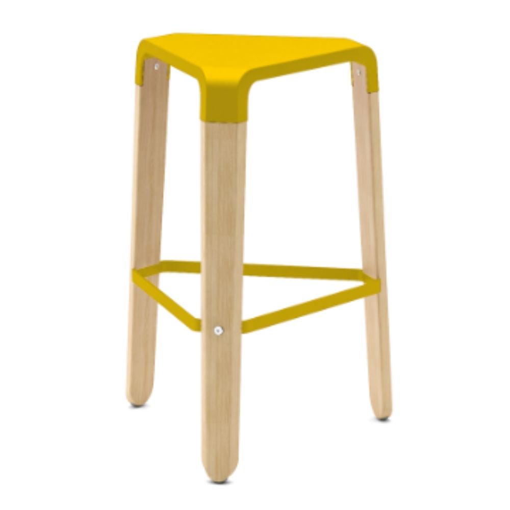 TABURETE INFINITI Taburete Picapau Stool Cocina H65.3 Polipropileno Base Madera Reposapies - 113-2860I-MZA - Infiniti - NOGAL BEAT -