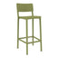 TABURETE RESOL LISBOA ALTO | Taburete Ocasional para Bar | 77 cm | Inyectado Fibra Vidrio con PP | Protección UV | Interior + Exterior - 03899 - Resol - NOGAL BEAT - Taburete