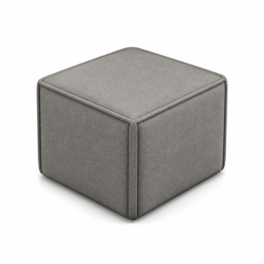 Taburete Square Tapizado - VERSA OFFSET - Altura 30 cm - VO-694B - VERSA - NOGAL BEAT - Taburete