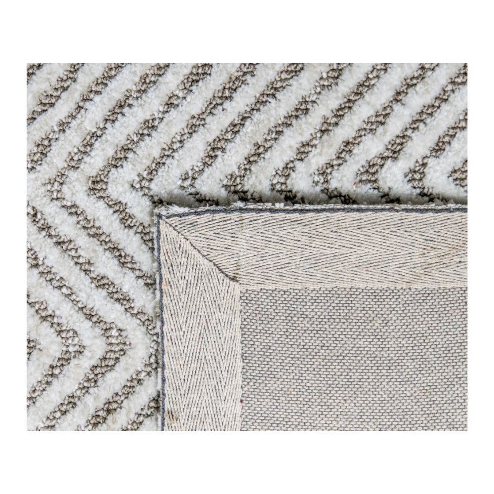 Tapete decorativo colección Bally N2003 rectangular de poliéster y algodón pelo corto en color arena