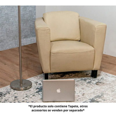 Tapete Decorativo para Recibidor - LAVIN KEMER T2034 - Crema Gris - Rectangular Varias Medidas - T2034 - 60 x 90 - LAVIN - NOGAL BEAT - Tapetes