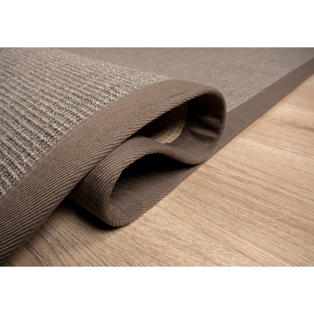 Tapete decorativo colección Ajmer N5004 rectangular de sisal en color bronce