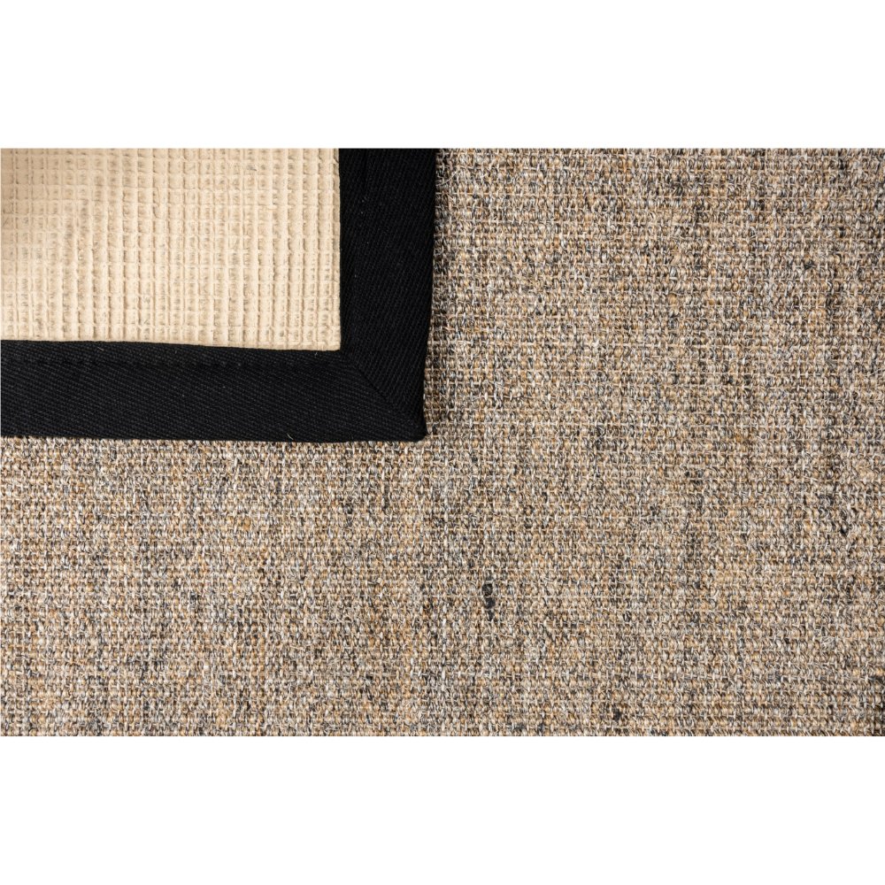 Tapete colección Ajmer N5005 rectangular de sisal pelo corto en tono arena gris