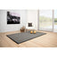 Tapete decorativo colección Ajmer N5006 rectangular en sisal color gris negro