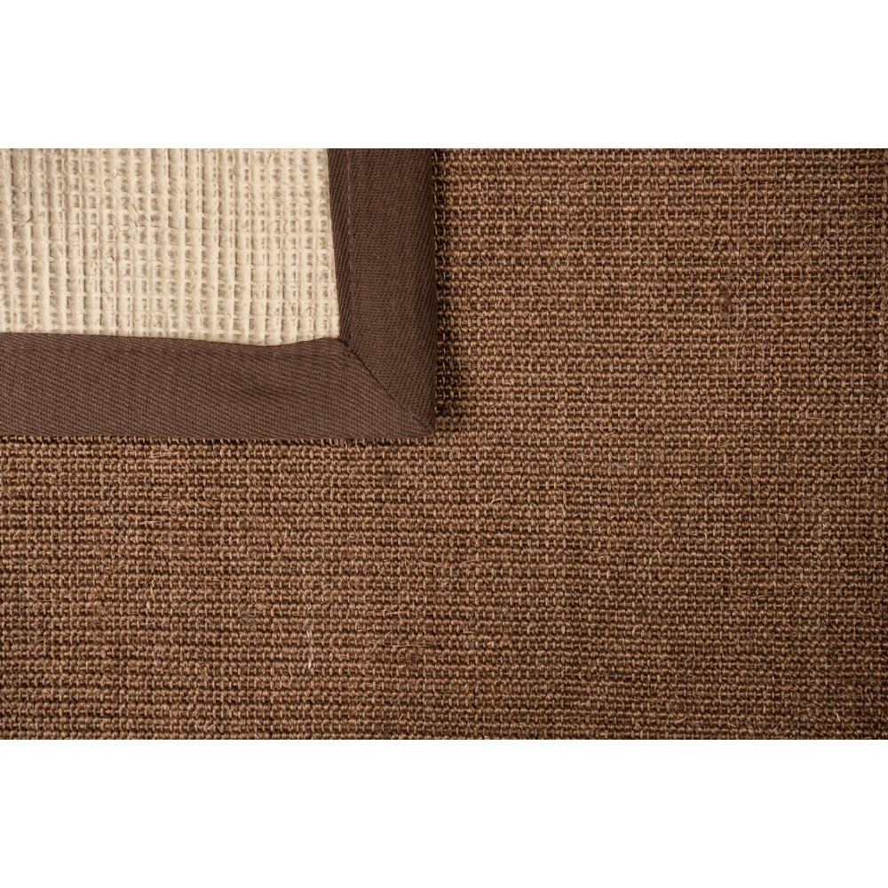 Tapete decorativo Ajmer N5007 rectangular de sisal en color café