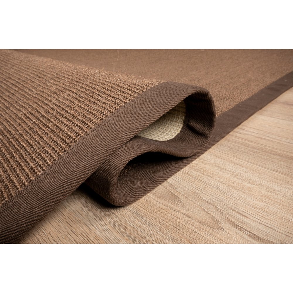 Tapete decorativo Ajmer N5007 rectangular de sisal en color café