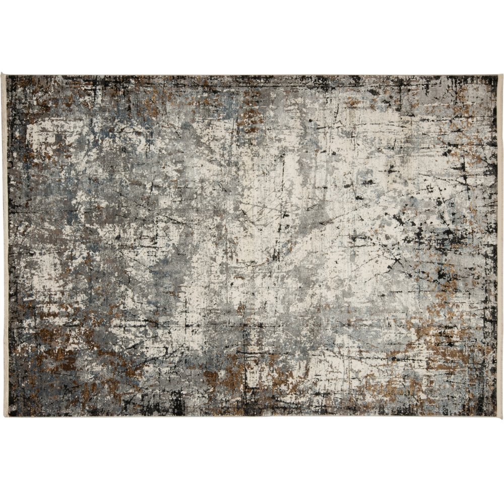 Tapete decorativo colección Amalfi T2166 rectangular en gris oro