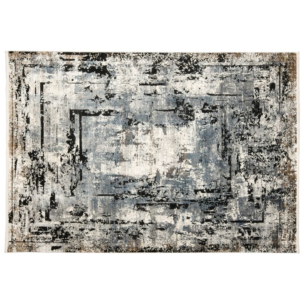 Tapete colección Amalfi T2243 rectangular en tono gris oro para decoración