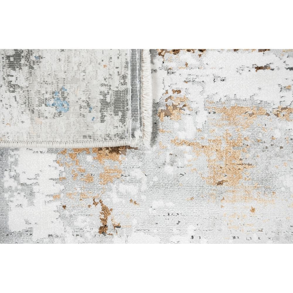 Tapete decorativo colección Amalfi T2282 rectangular color gris oro