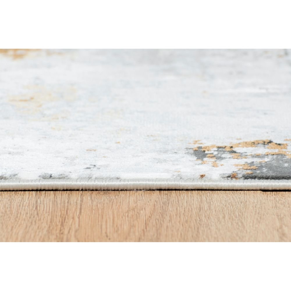 Tapete decorativo colección Amalfi T2282 rectangular color gris oro