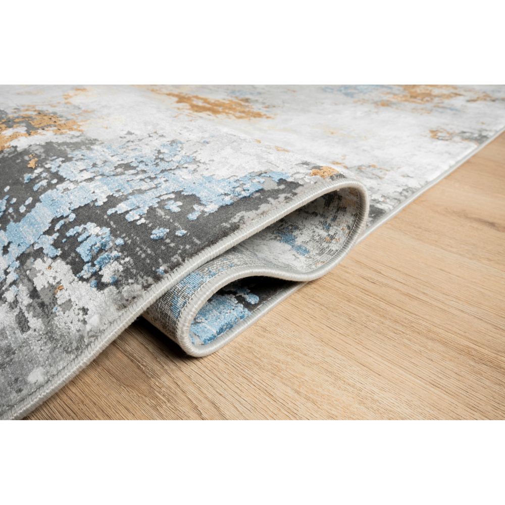 Tapete decorativo colección Amalfi T2282 rectangular color gris oro