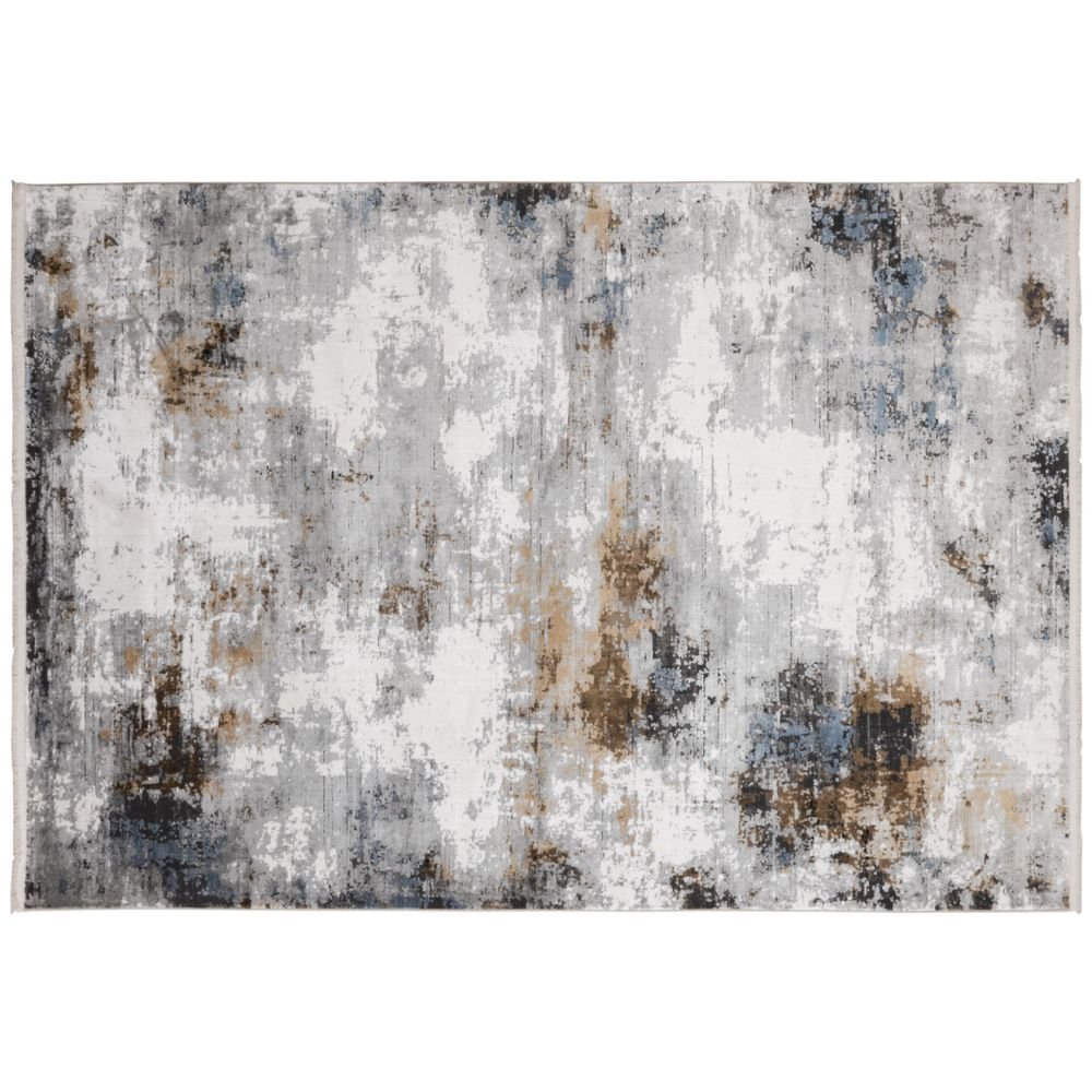 Tapete decorativo colección Amalfi T2282 rectangular color gris oro