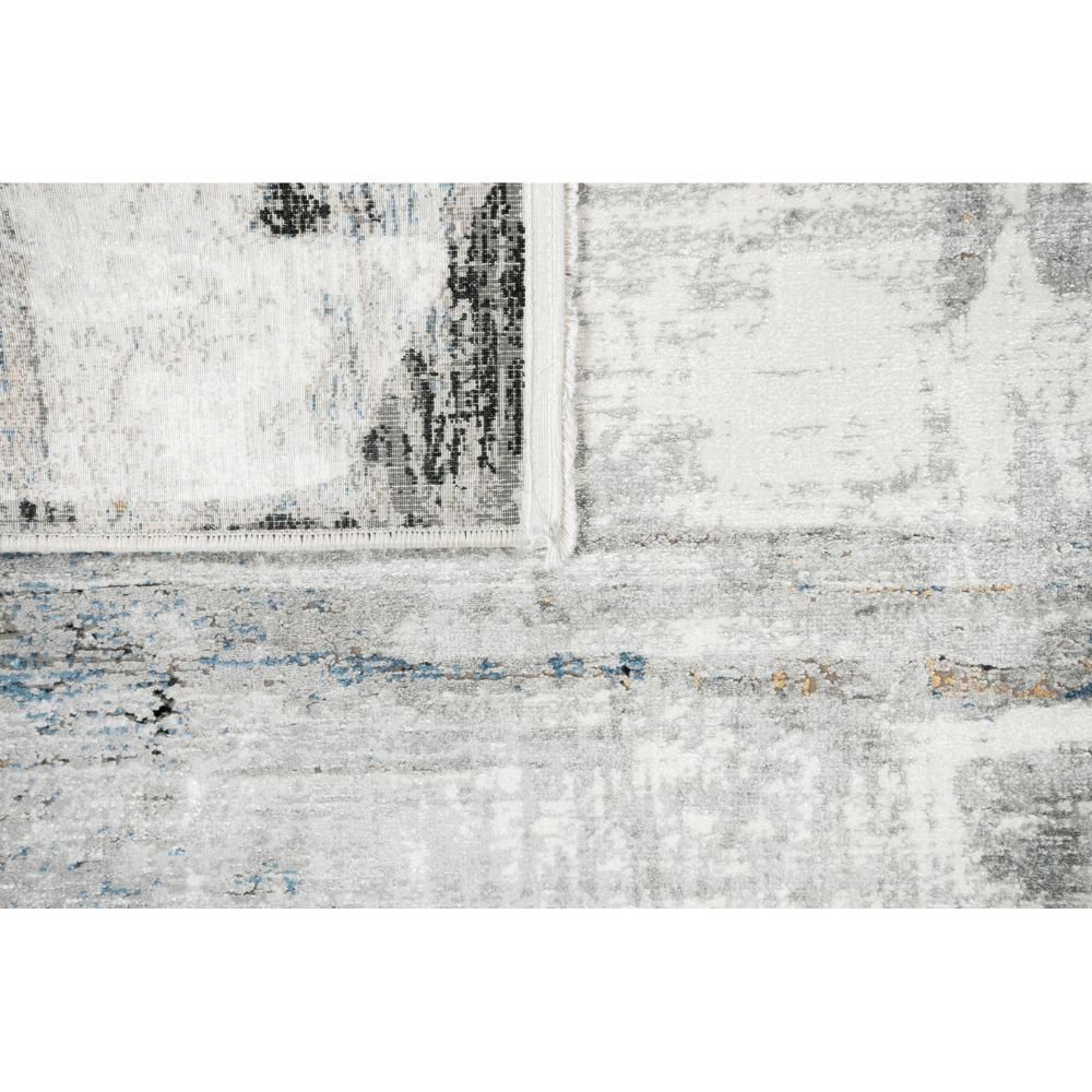 Tapete decorativo Amalfi T2283 rectangular en tonos crema, gris y oro