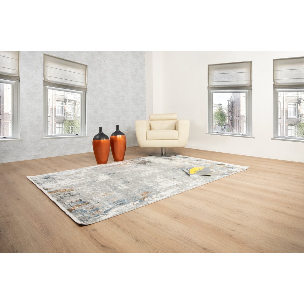 Tapete decorativo colección Amalfi T2284 rectangular en crema gris oro