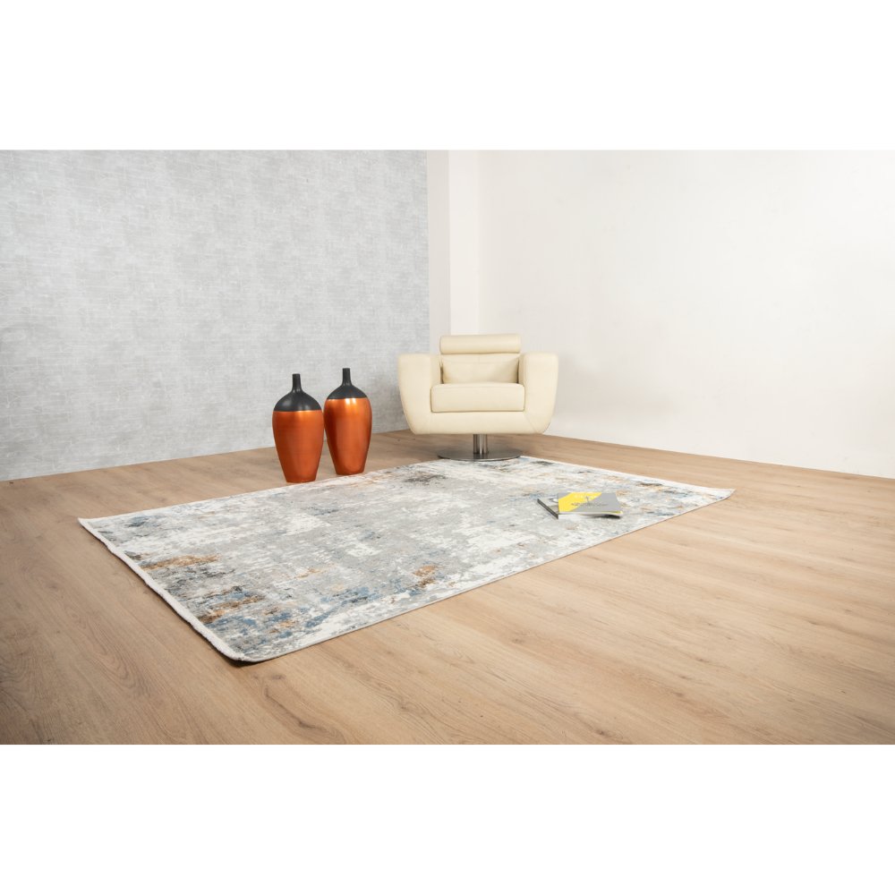 Tapete decorativo colección Amalfi T2284 rectangular en crema gris oro