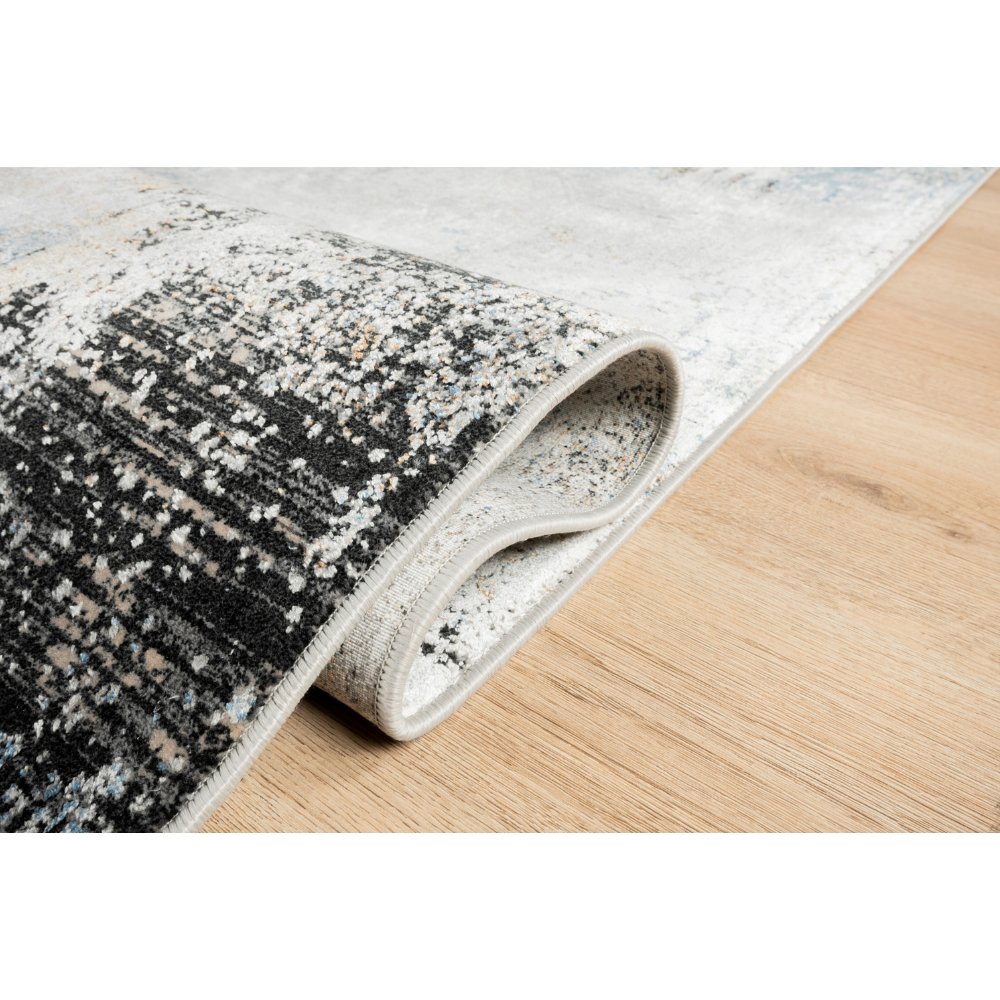 Tapete decorativo colección Amalfi rectangular en tonos crema, gris y oro