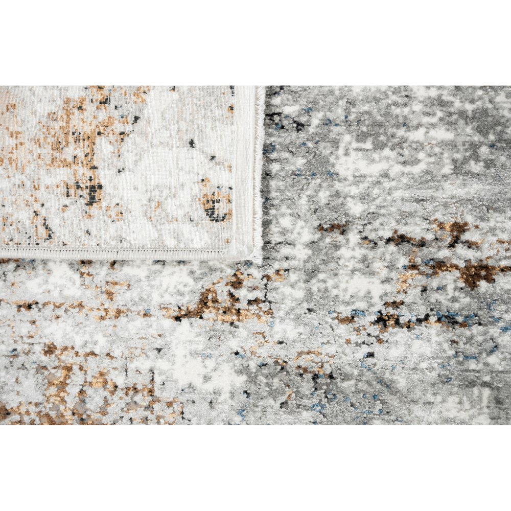 Tapete decorativo colección Amalfi T2287 rectangular en tonos crema, gris y oro
