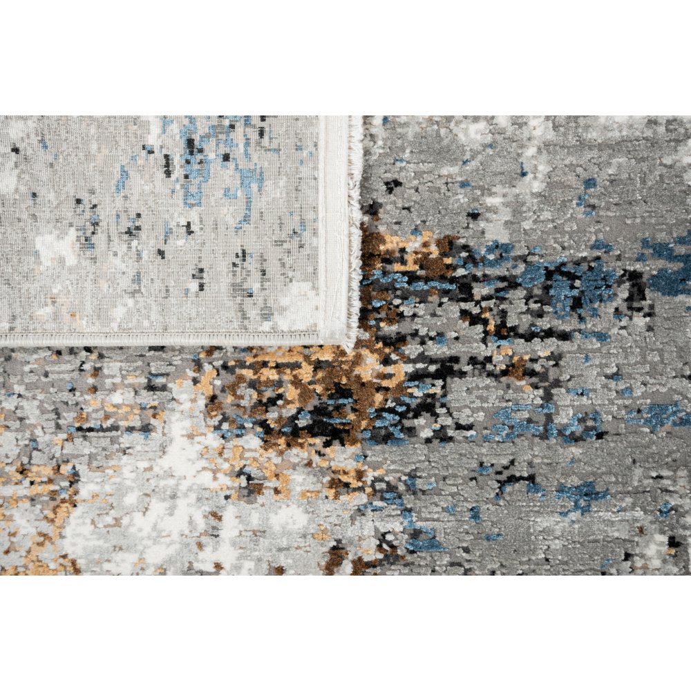 Tapete colección Amalfi T2288 rectangular en tonos crema, gris y oro para decoración