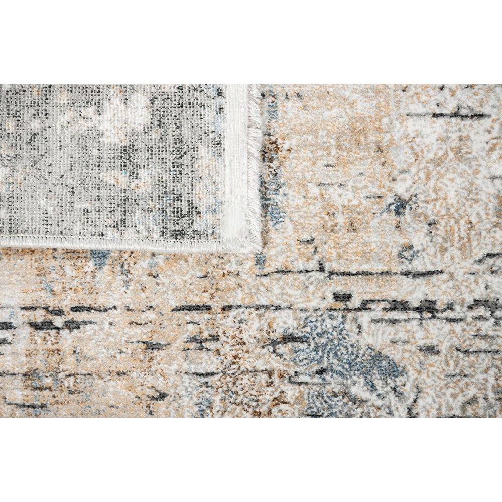 Tapete decorativo colección Amalfi T2289 rectangular color crema gris oro