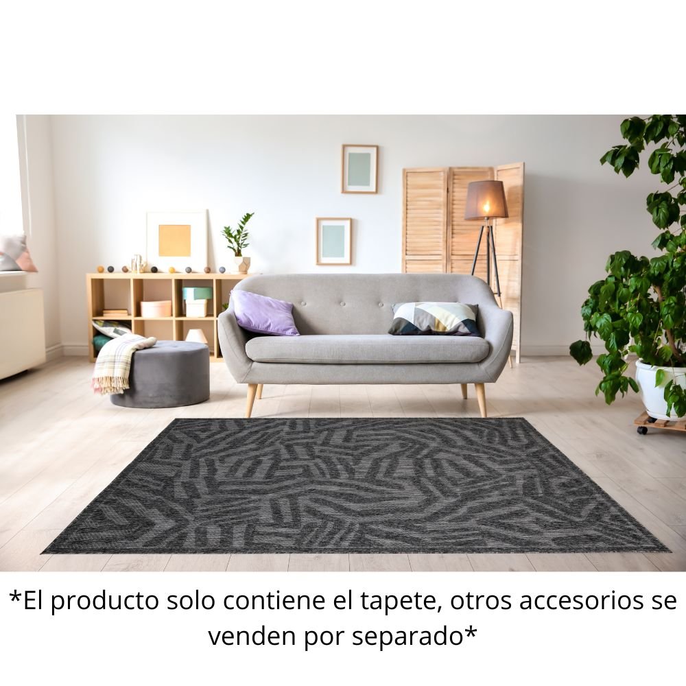 Tapete decorativo colección Aria T2251 rectangular en gris