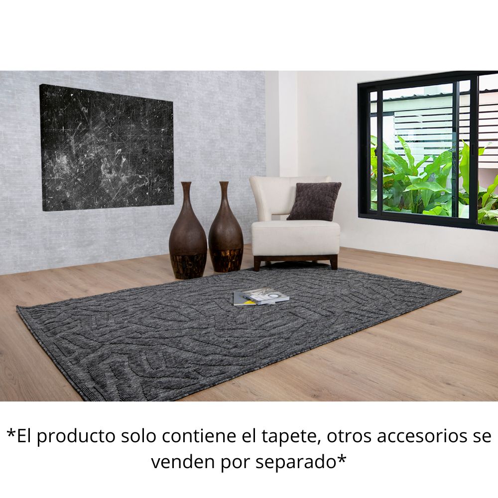 Tapete decorativo colección Aria T2251 rectangular en gris